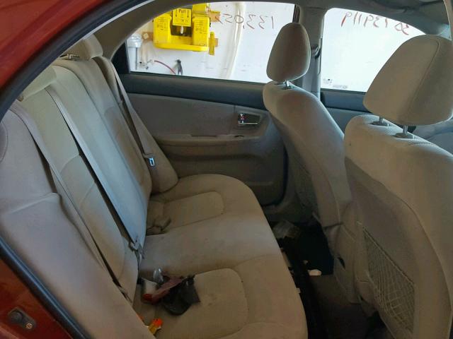 KNAFE122485522240 - 2008 KIA SPECTRA EX RED photo 6