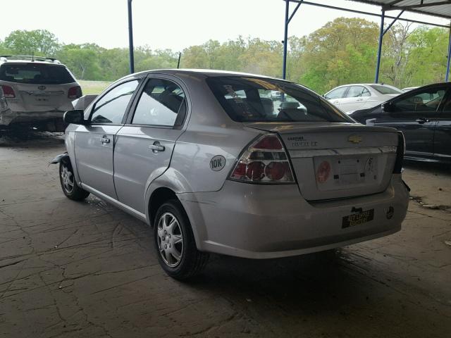 KL1TD5DE3BB190542 - 2011 CHEVROLET AVEO LS SILVER photo 3