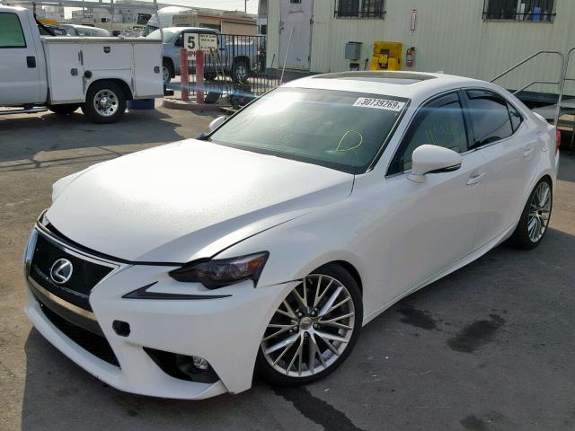 JTHBF1D26F5073277 - 2015 LEXUS IS 250 WHITE photo 2