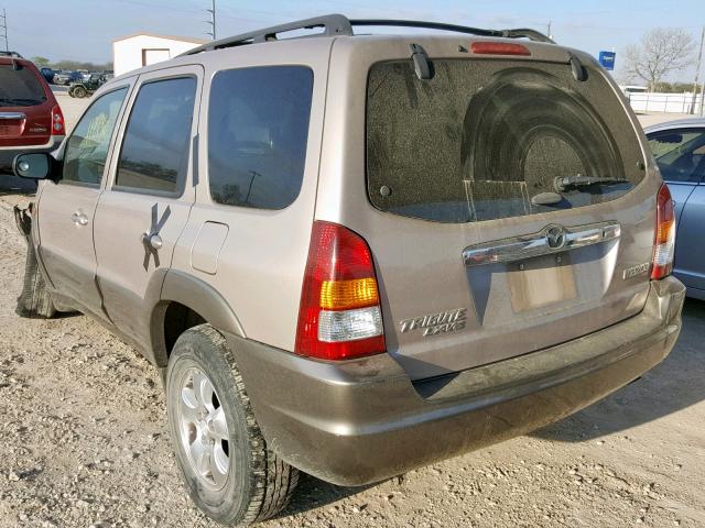 4F2YU081X2KM30940 - 2002 MAZDA TRIBUTE LX GOLD photo 3