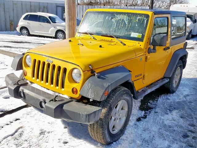 1J4AA2D17BL556690 - 2011 JEEP WRANGLER S YELLOW photo 2