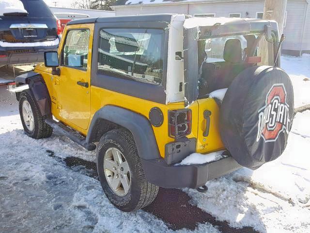 1J4AA2D17BL556690 - 2011 JEEP WRANGLER S YELLOW photo 3