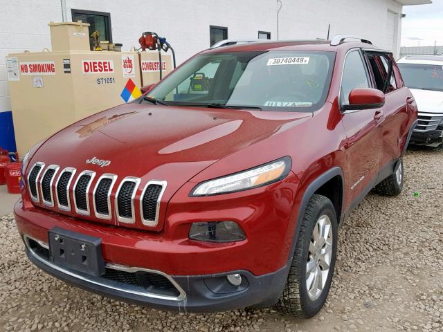 1C4PJMDB8GW209122 - 2016 JEEP CHEROKEE L RED photo 2