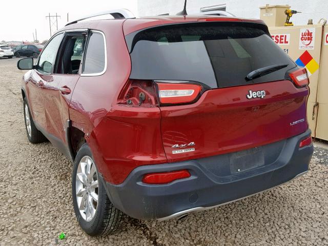 1C4PJMDB8GW209122 - 2016 JEEP CHEROKEE L RED photo 3