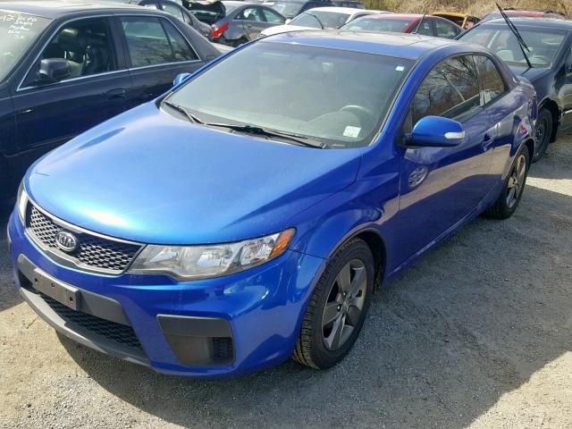 KNAFU6A27A5292555 - 2010 KIA FORTE EX BLUE photo 2