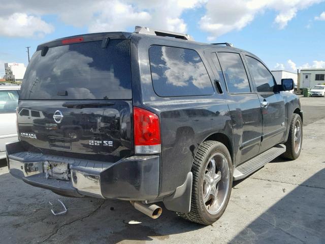 5N1AA08A85N704435 - 2005 NISSAN ARMADA SE BLACK photo 4