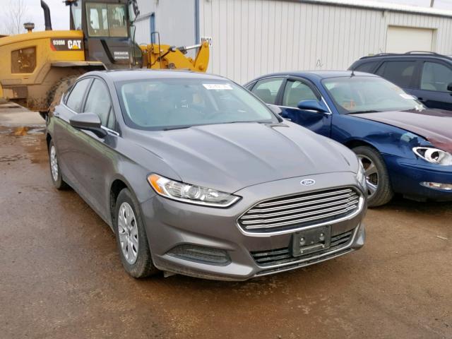 1FA6P0G78E5362943 - 2014 FORD FUSION S GRAY photo 1