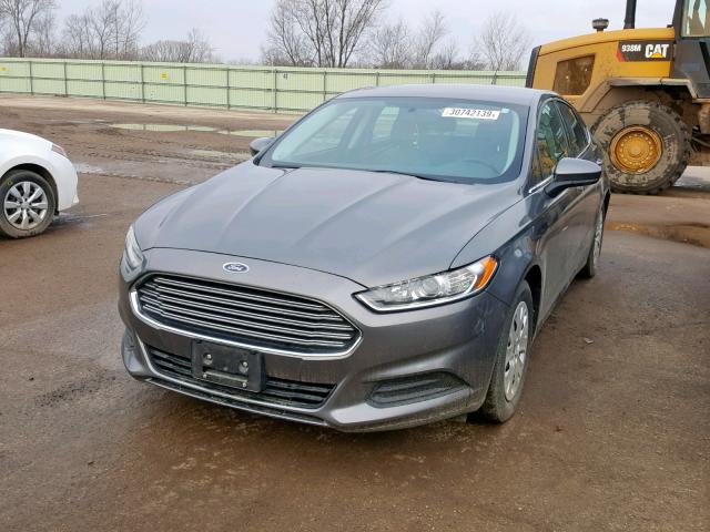 1FA6P0G78E5362943 - 2014 FORD FUSION S GRAY photo 2