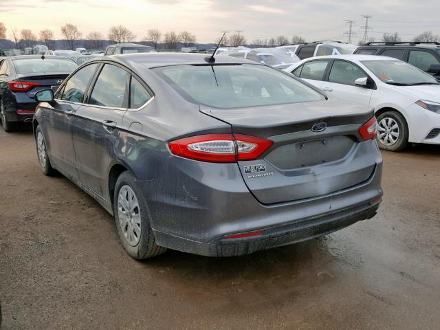 1FA6P0G78E5362943 - 2014 FORD FUSION S GRAY photo 3