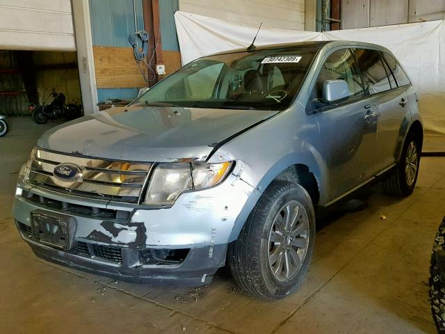 2FMDK38C28BA67247 - 2008 FORD EDGE SEL BLUE photo 2