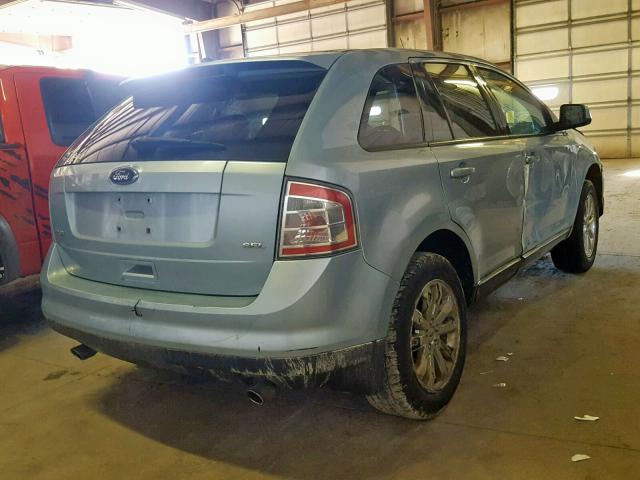 2FMDK38C28BA67247 - 2008 FORD EDGE SEL BLUE photo 4