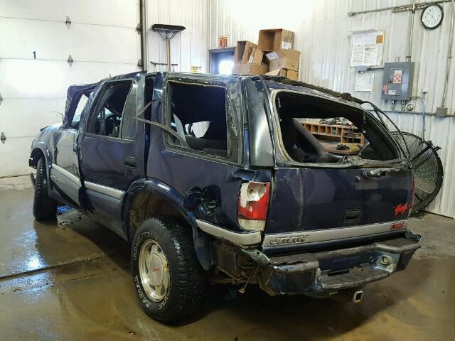 1GKCS13W2Y2164271 - 2000 GMC JIMMY BLUE photo 3