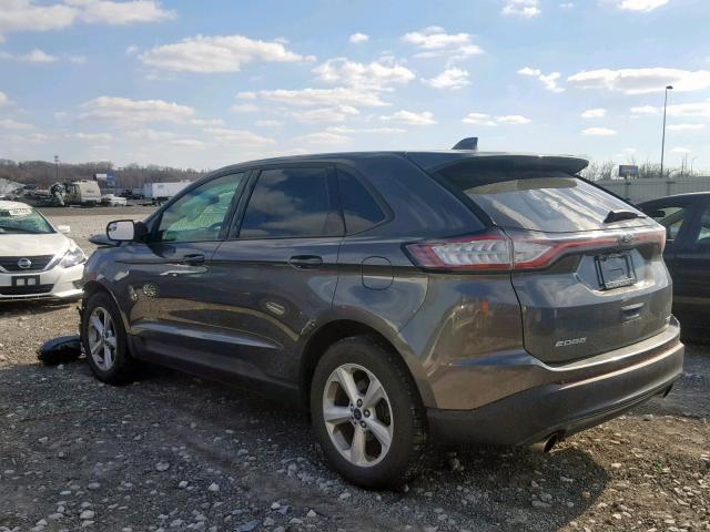 2FMPK3G97GBB83772 - 2016 FORD EDGE SE SILVER photo 3