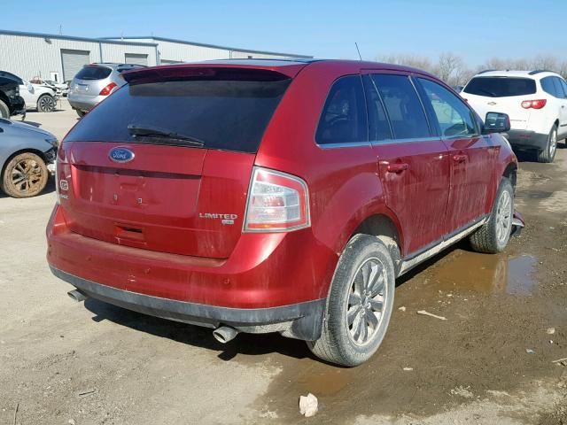 2FMDK49C18BB24459 - 2008 FORD EDGE LIMIT RED photo 4