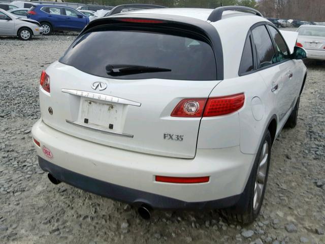 JNRAS08W53X203193 - 2003 INFINITI FX35 WHITE photo 4