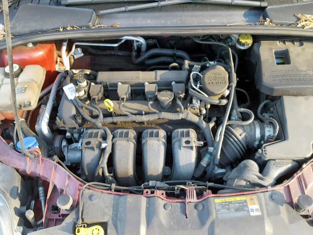 1FAHP3J24CL295399 - 2012 FORD FOCUS TITA RED photo 7