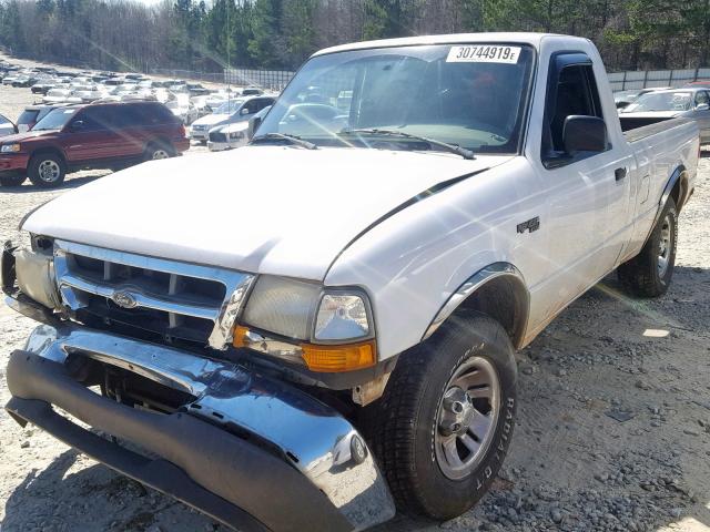 1FTYR10V5XUA29488 - 1999 FORD RANGER WHITE photo 2