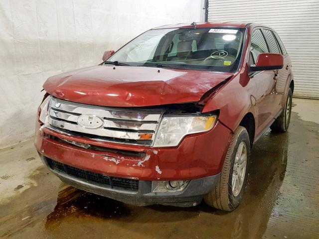 2FMDK48C88BA39927 - 2008 FORD EDGE SEL MAROON photo 2