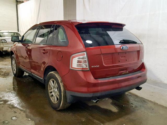 2FMDK48C88BA39927 - 2008 FORD EDGE SEL MAROON photo 3