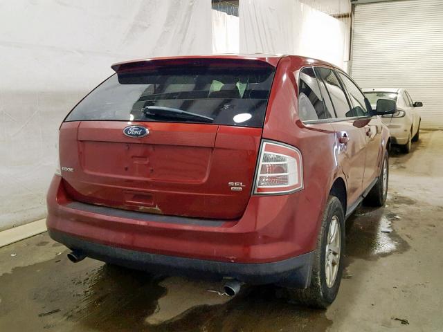 2FMDK48C88BA39927 - 2008 FORD EDGE SEL MAROON photo 4