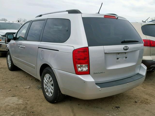 KNDMG4C75E6538050 - 2014 KIA SEDONA LX SILVER photo 3