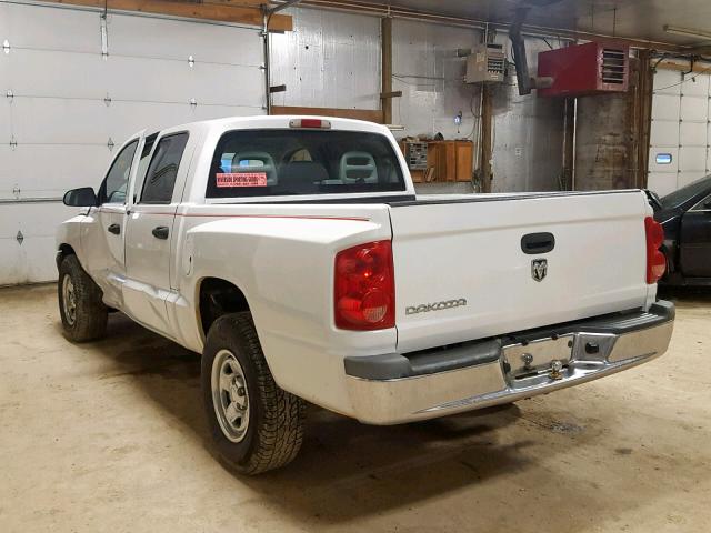 1D7HW28K56S689975 - 2006 DODGE DAKOTA QUA WHITE photo 3