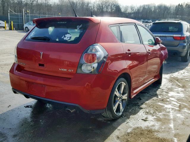 5Y2SR67049Z412910 - 2009 PONTIAC VIBE GT RED photo 4