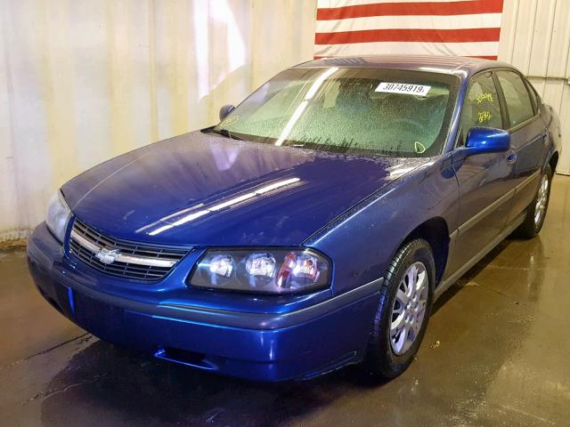 2G1WF52E459312357 - 2005 CHEVROLET IMPALA BLUE photo 2