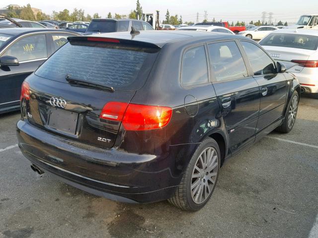 WAUHF78P17A140992 - 2007 AUDI A3 2 BLACK photo 4