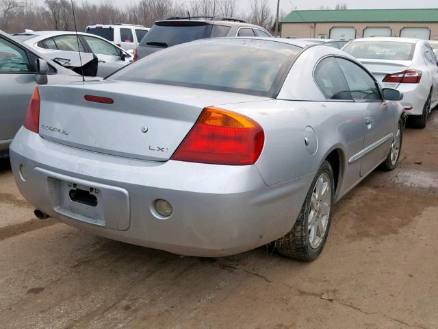 4C3AG52HX1E092645 - 2001 CHRYSLER SEBRING LX SILVER photo 4