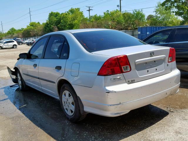 2HGES16344H621669 - 2004 HONDA CIVIC DX V SILVER photo 3