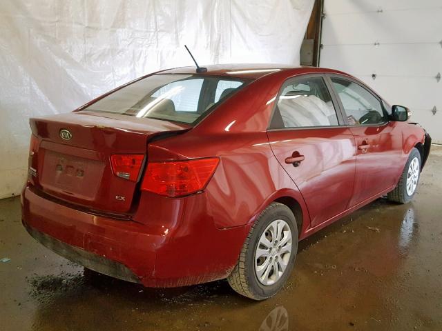 KNAFU4A22A5070431 - 2010 KIA FORTE EX RED photo 4