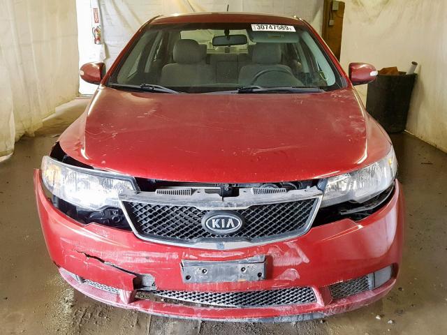 KNAFU4A22A5070431 - 2010 KIA FORTE EX RED photo 9