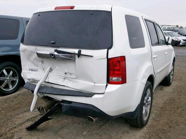 5FNYF3H71DB008717 - 2013 HONDA PILOT EXLN WHITE photo 4