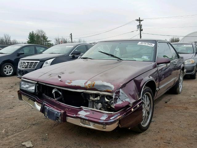 1G4HP14C1LH501909 - 1990 BUICK LESABRE RED photo 2