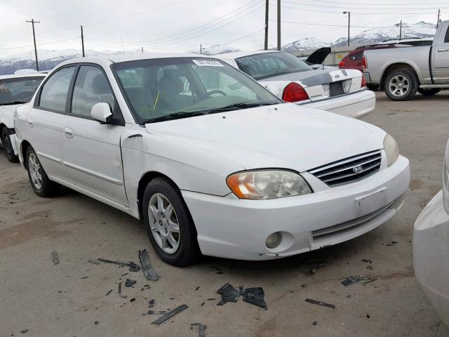 KNAFB121925126540 - 2002 KIA SPECTRA BA WHITE photo 1