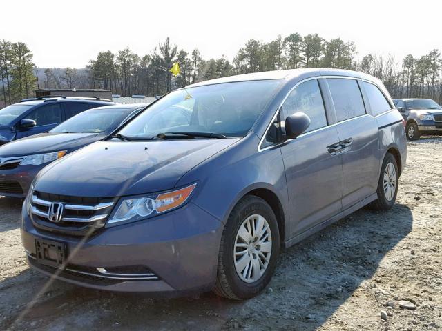 5FNRL5H24FB063159 - 2015 HONDA ODYSSEY LX GRAY photo 2