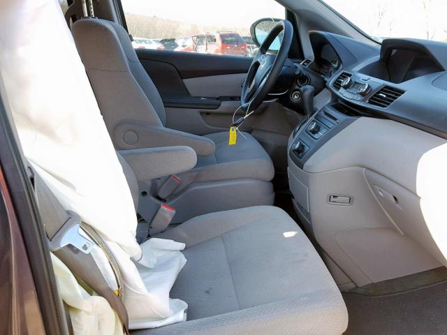 5FNRL5H24FB063159 - 2015 HONDA ODYSSEY LX GRAY photo 5