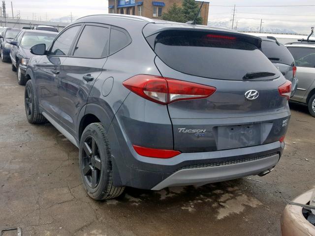 KM8J3CA28HU398149 - 2017 HYUNDAI TUCSON LIM GRAY photo 3