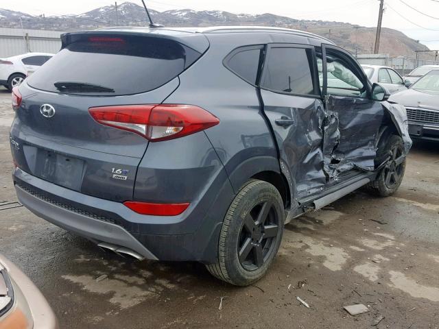 KM8J3CA28HU398149 - 2017 HYUNDAI TUCSON LIM GRAY photo 4