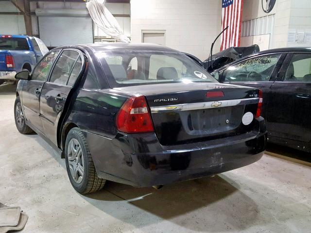 1G1ZS51886F208189 - 2006 CHEVROLET MALIBU LS BLACK photo 3