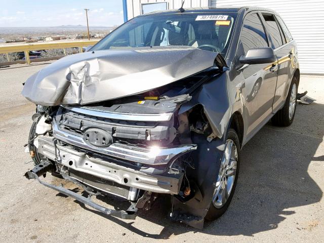 2FMDK3KCXCBA15737 - 2012 FORD EDGE LIMIT CHARCOAL photo 2