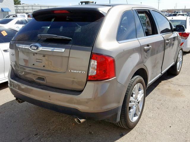 2FMDK3KCXCBA15737 - 2012 FORD EDGE LIMIT CHARCOAL photo 4