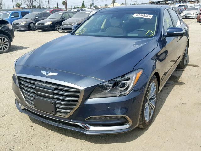 KMHGN4JE7JU217133 - 2018 GENESIS G80 BASE BLUE photo 2