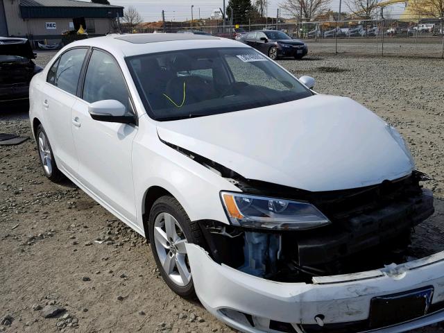 3VWLL7AJ7EM410462 - 2014 VOLKSWAGEN JETTA TDI WHITE photo 1