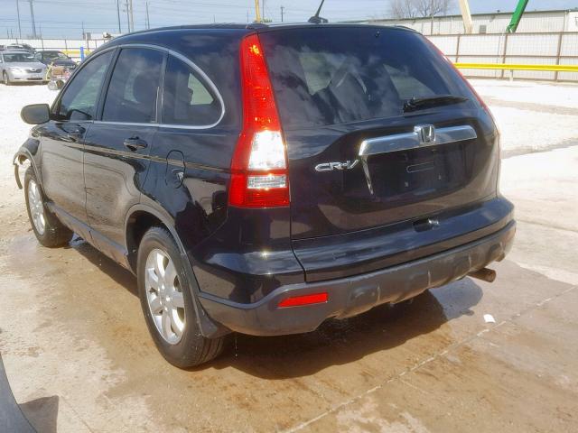 JHLRE38759C007259 - 2009 HONDA CR-V EXL BLACK photo 3