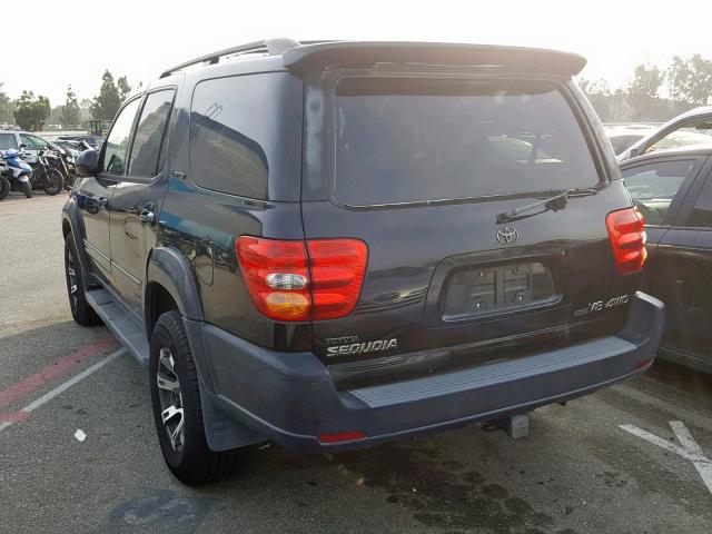 5TDBT48A72S126733 - 2002 TOYOTA SEQUOIA LI BLACK photo 3