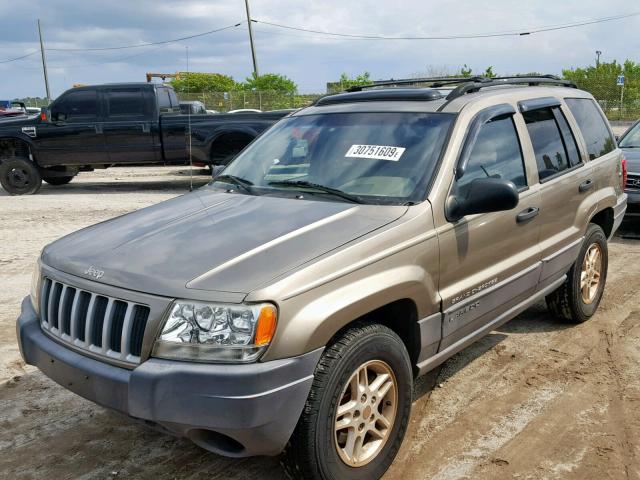 1J4GX48N94C406701 - 2004 JEEP GRAND CHER TAN photo 2