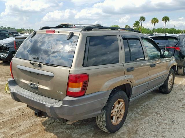 1J4GX48N94C406701 - 2004 JEEP GRAND CHER TAN photo 4