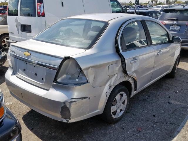 KL1TD5DEXBB194264 - 2011 CHEVROLET AVEO LS SILVER photo 4
